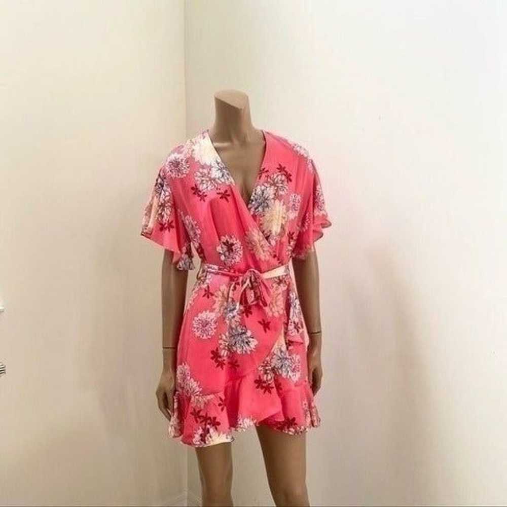 BB Dakota Kristen Bright Pink Floral Mini Dress S - image 2