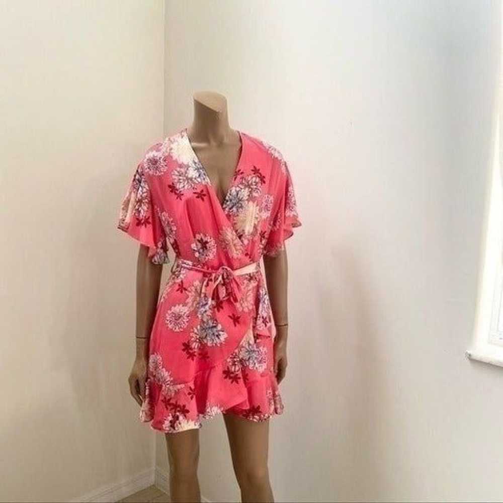 BB Dakota Kristen Bright Pink Floral Mini Dress S - image 3