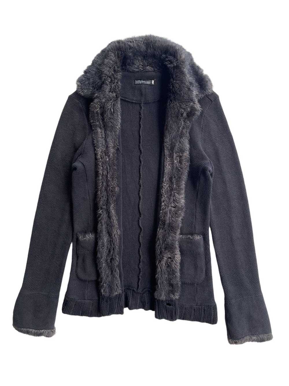 L7 Real Hip L7 Real Hip Faux Fur Knitted Jacket - image 1