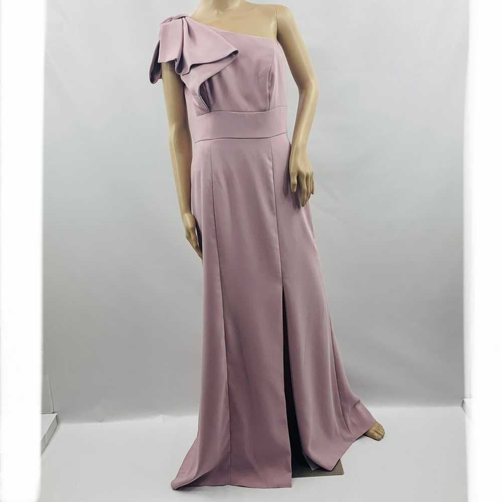 After Six Suede Rose One Shoulder Gown - image 4