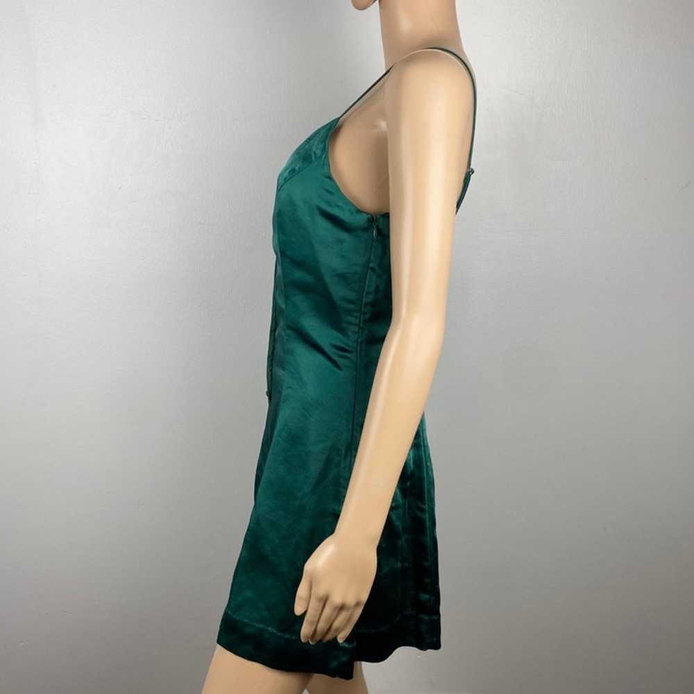 ENDLESS ROSE GREEN SATIN BUTTON FRONT ROMPER - image 4