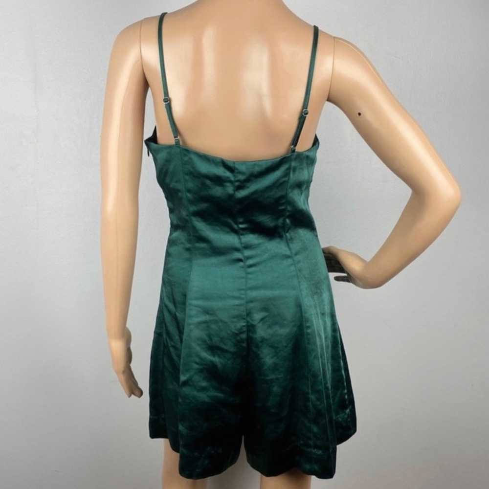 ENDLESS ROSE GREEN SATIN BUTTON FRONT ROMPER - image 6