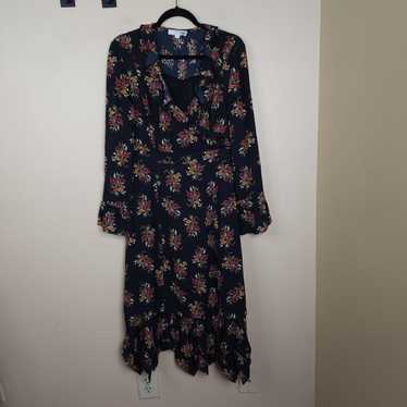 Thakoon Collective Black Floral Ruffle Dress Size 