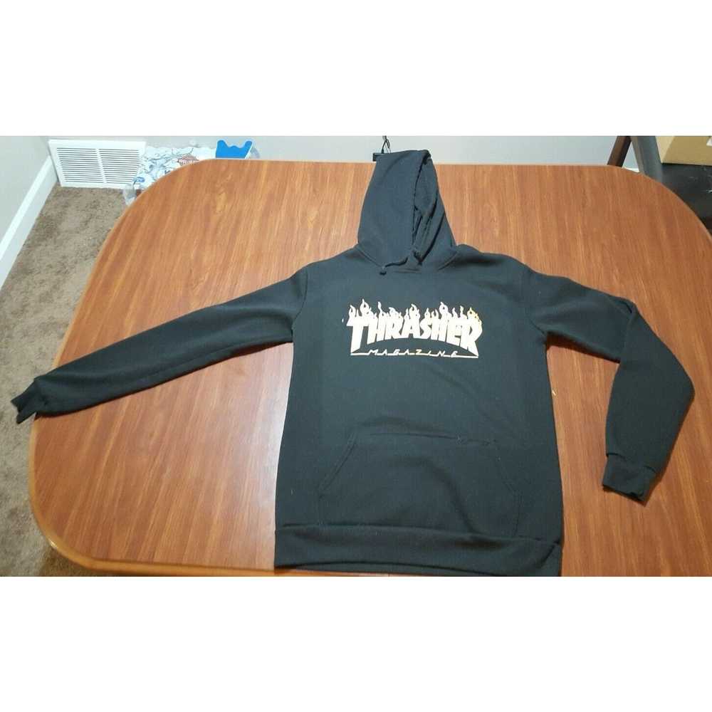 Thrasher Authentic Thrasher Magazine Hoodie Black… - image 1