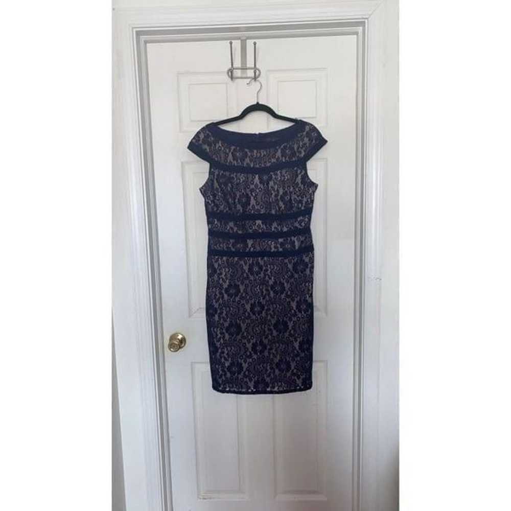 Adrianna Papell Lace Overlay Dress - image 1