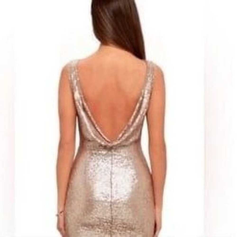 LULU’S | Shine Time Champagne Sequin Mini Dress D… - image 3