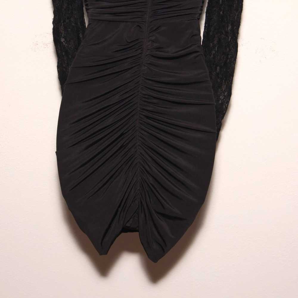 Vintage 80s Jessica McClintock Ruched Bodycon Dre… - image 7