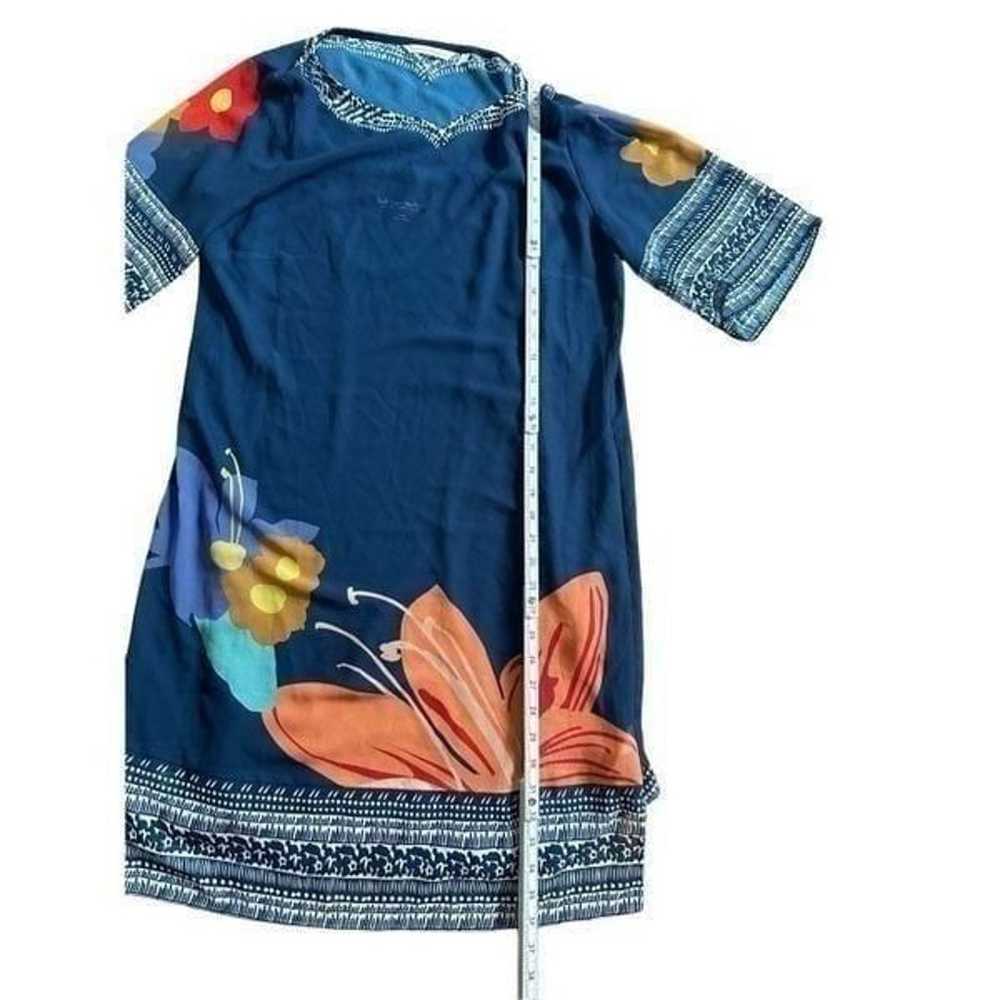 Soft Surroundings Blue Floral Hibiscus Shift Dres… - image 8