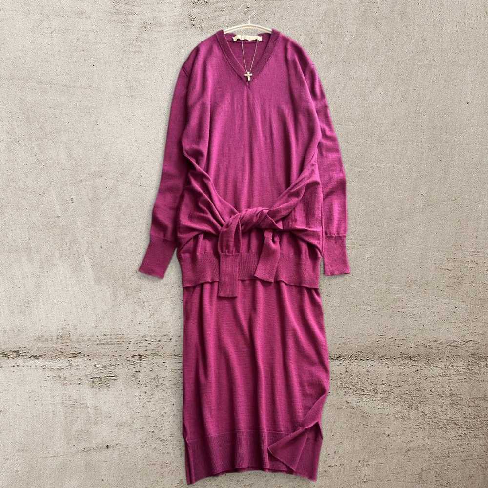 TELA Terra Wool Knit Long One-Piece Purple - image 2