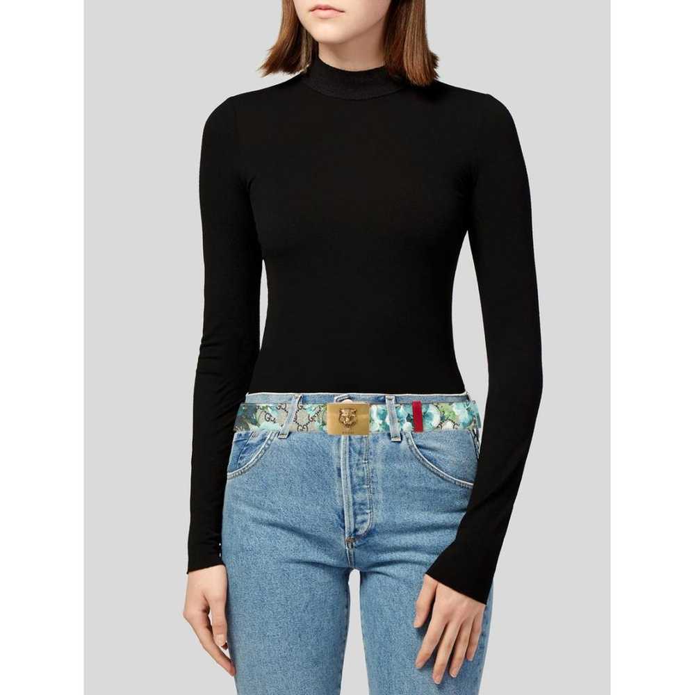 Gucci Feline Buckle leather belt - image 7