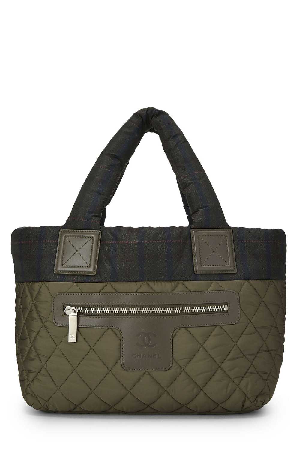 Green Quilted Nylon Coco Cocoon Tote Small - image 1