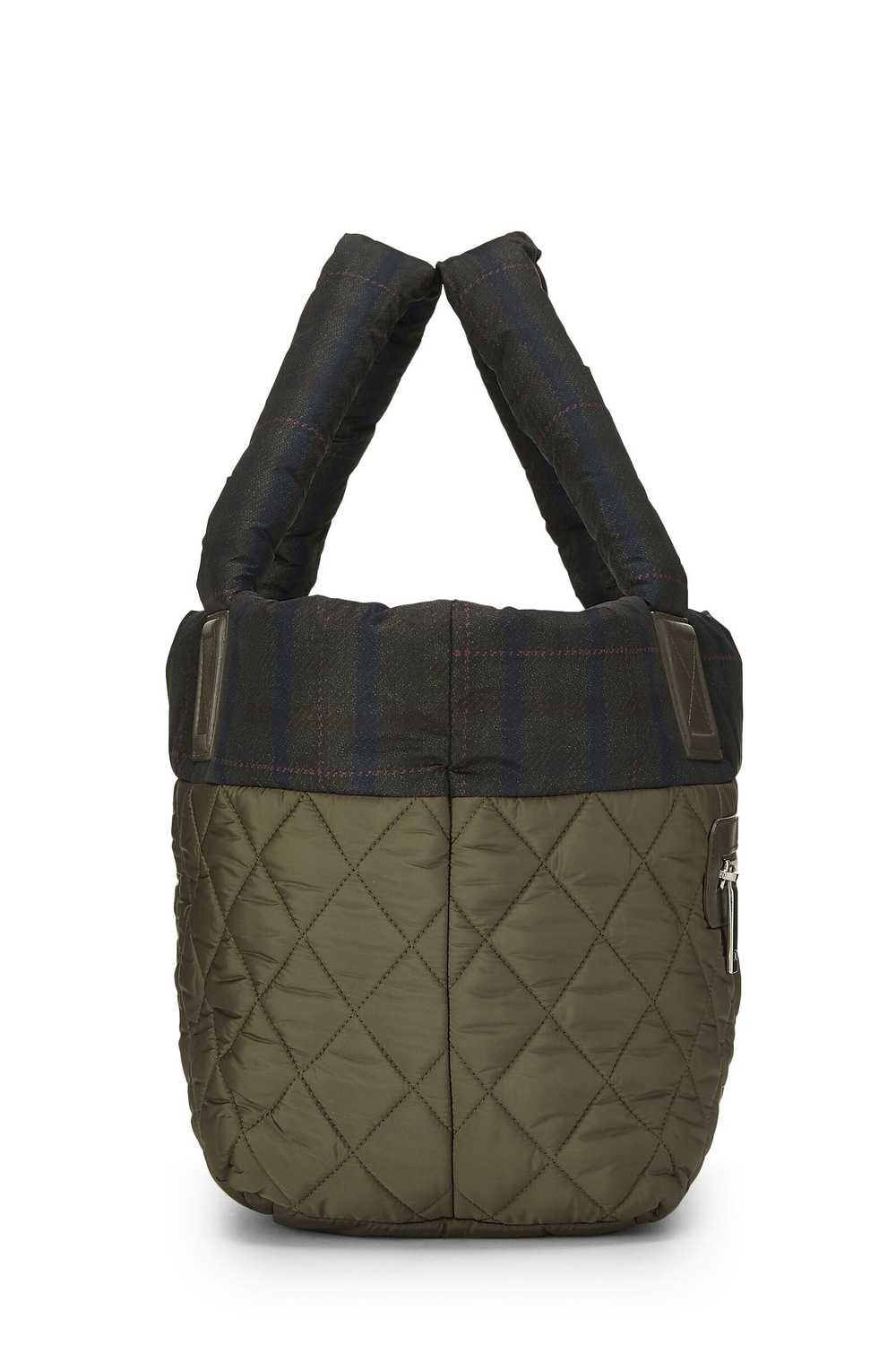 Green Quilted Nylon Coco Cocoon Tote Small - image 3