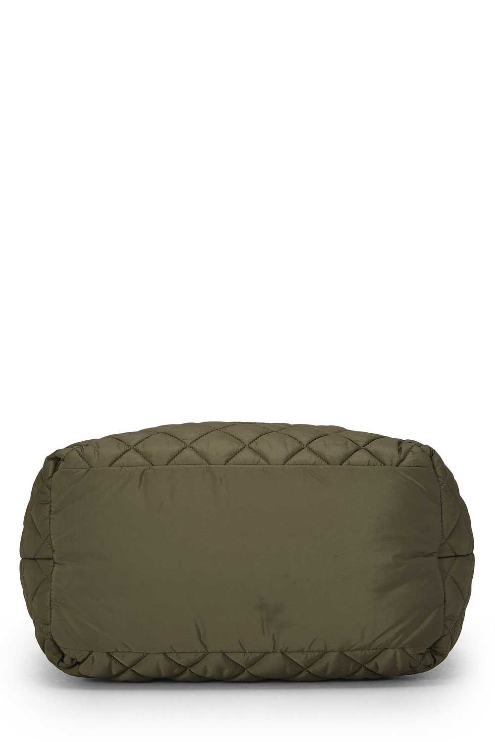 Green Quilted Nylon Coco Cocoon Tote Small - image 5