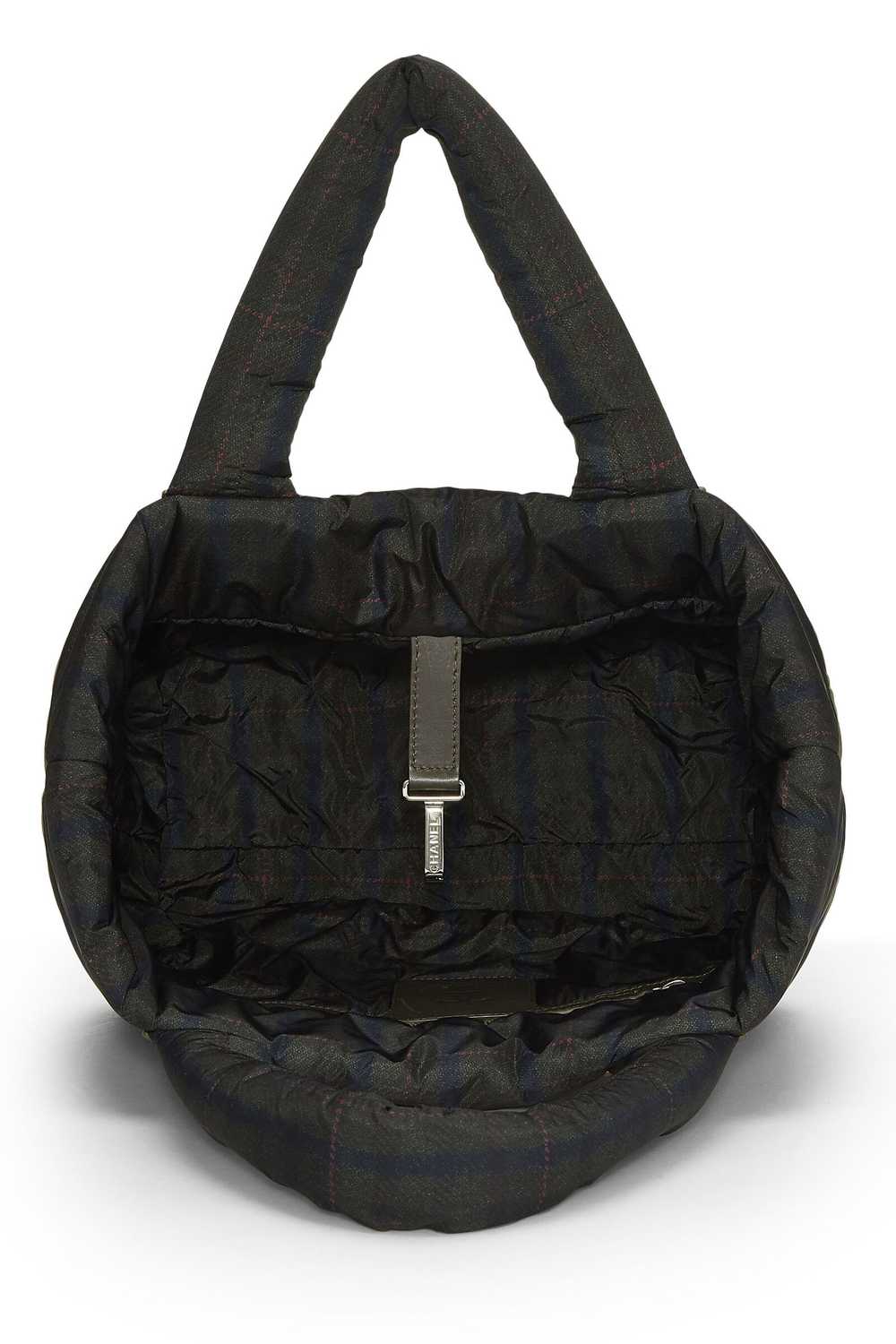 Green Quilted Nylon Coco Cocoon Tote Small - image 6