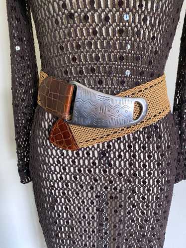 Woven Raffia Belt