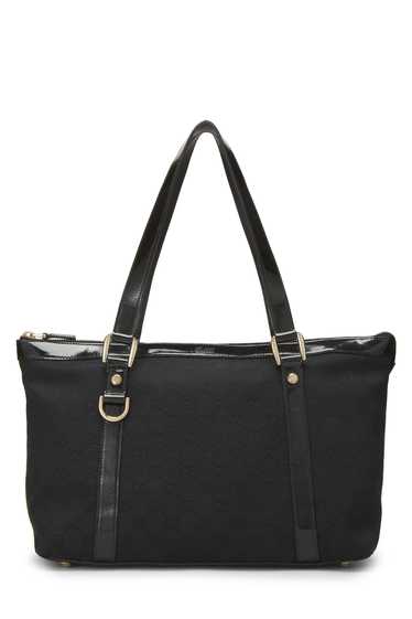 Black GG Canvas Abbey Zip Tote