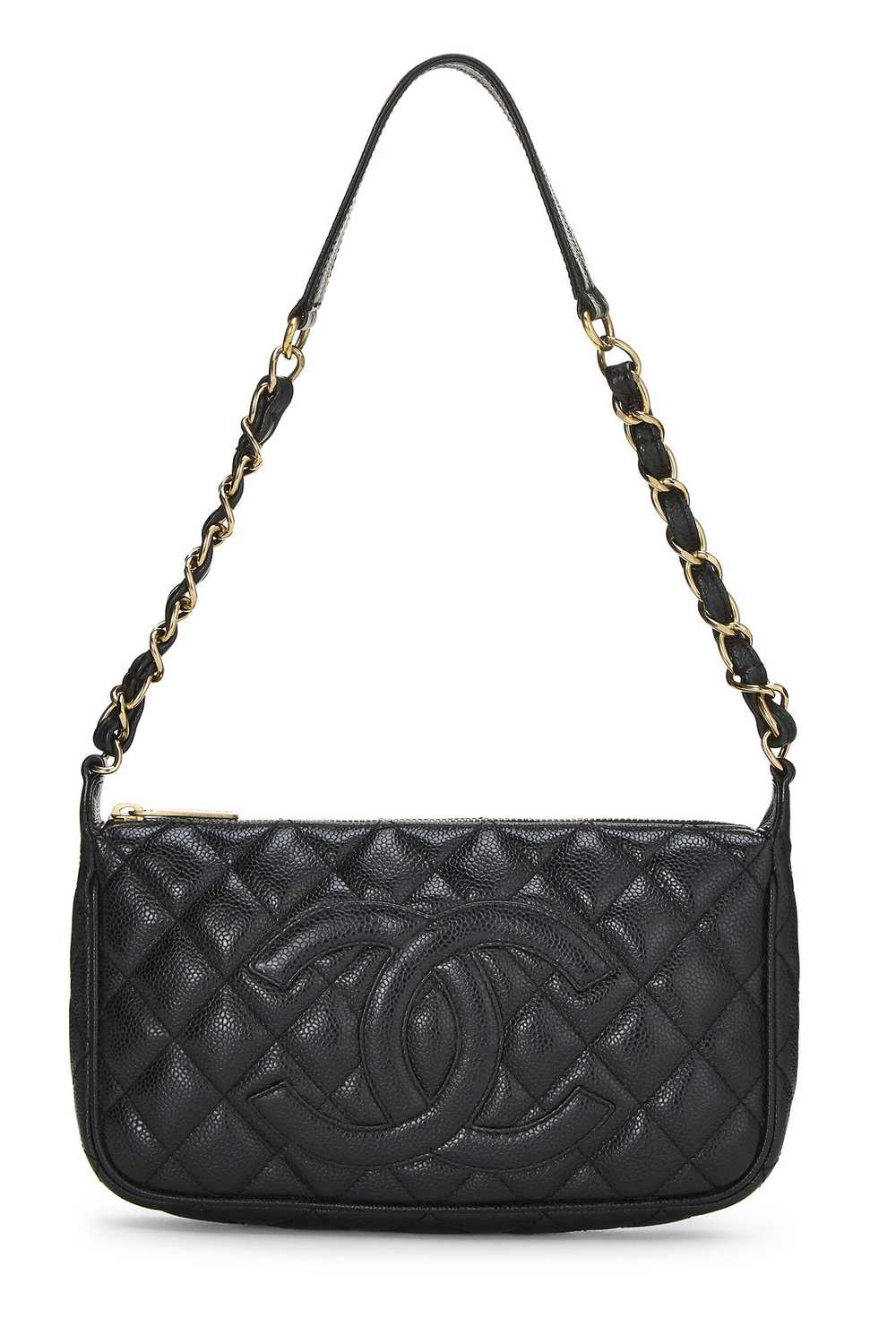 Black Quilted Caviar Timeless CC Pochette - image 1