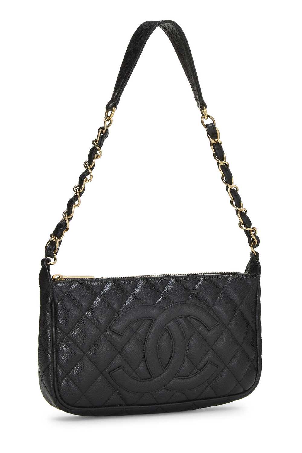 Black Quilted Caviar Timeless CC Pochette - image 2