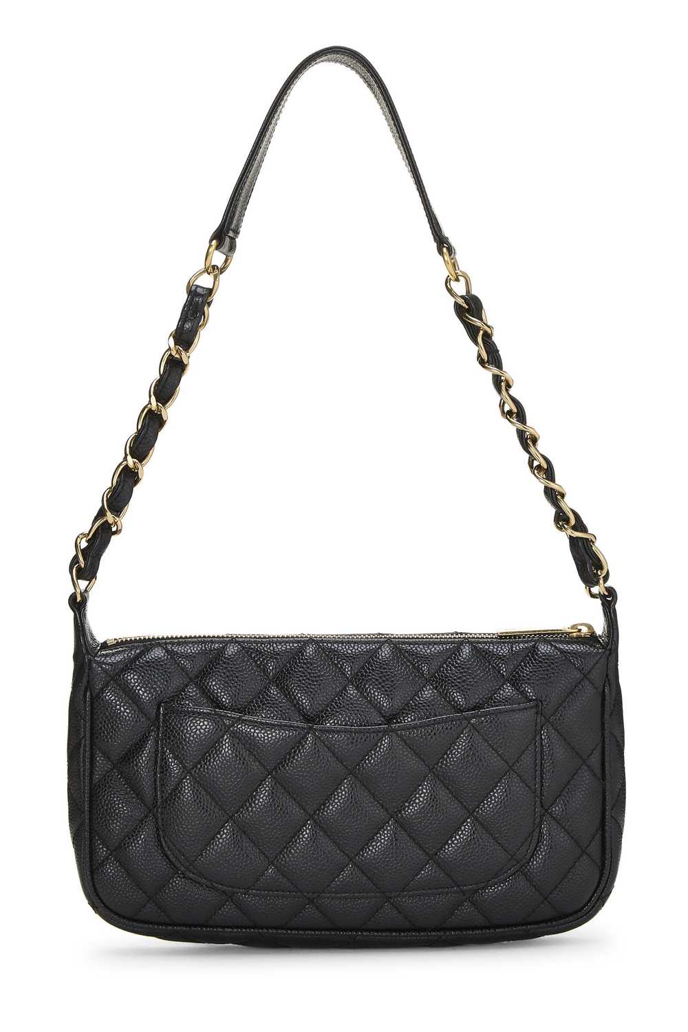 Black Quilted Caviar Timeless CC Pochette - image 4