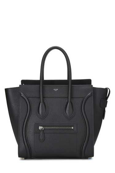 Black Drummed Calfskin Luggage Micro