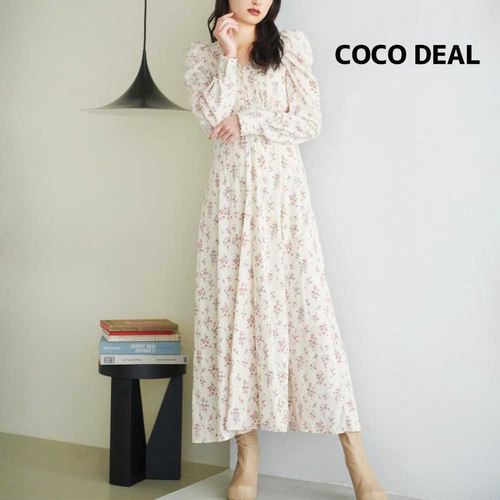 COCO DEAL Small Flower Bouquet Flare One-piece Dr… - image 1