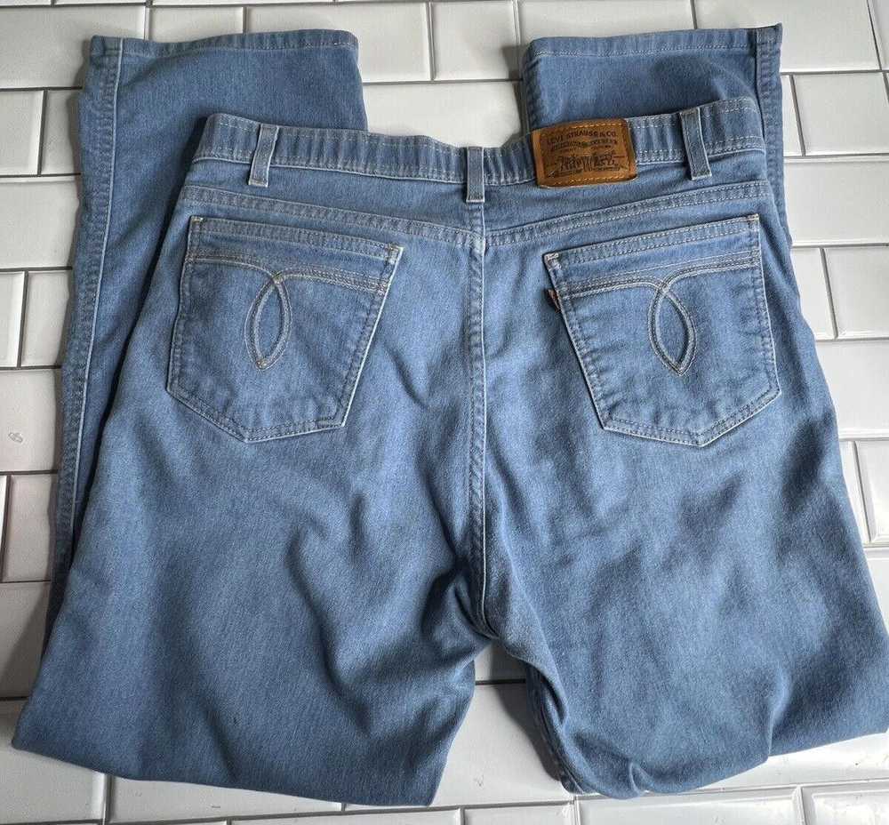 Levi's Vtg USA Levis Action stretch denim light b… - image 7