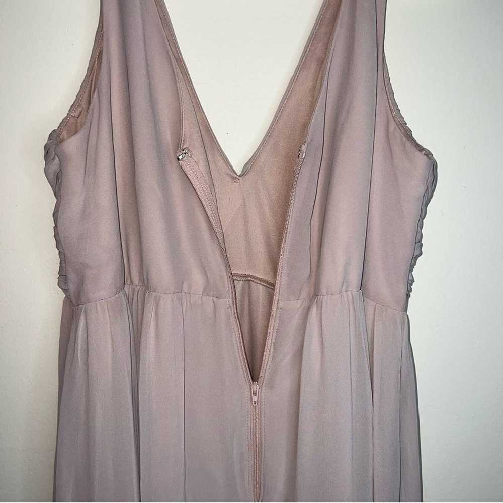 Birdy Grey Laurie Empire Dress in Satin Taupe Siz… - image 5