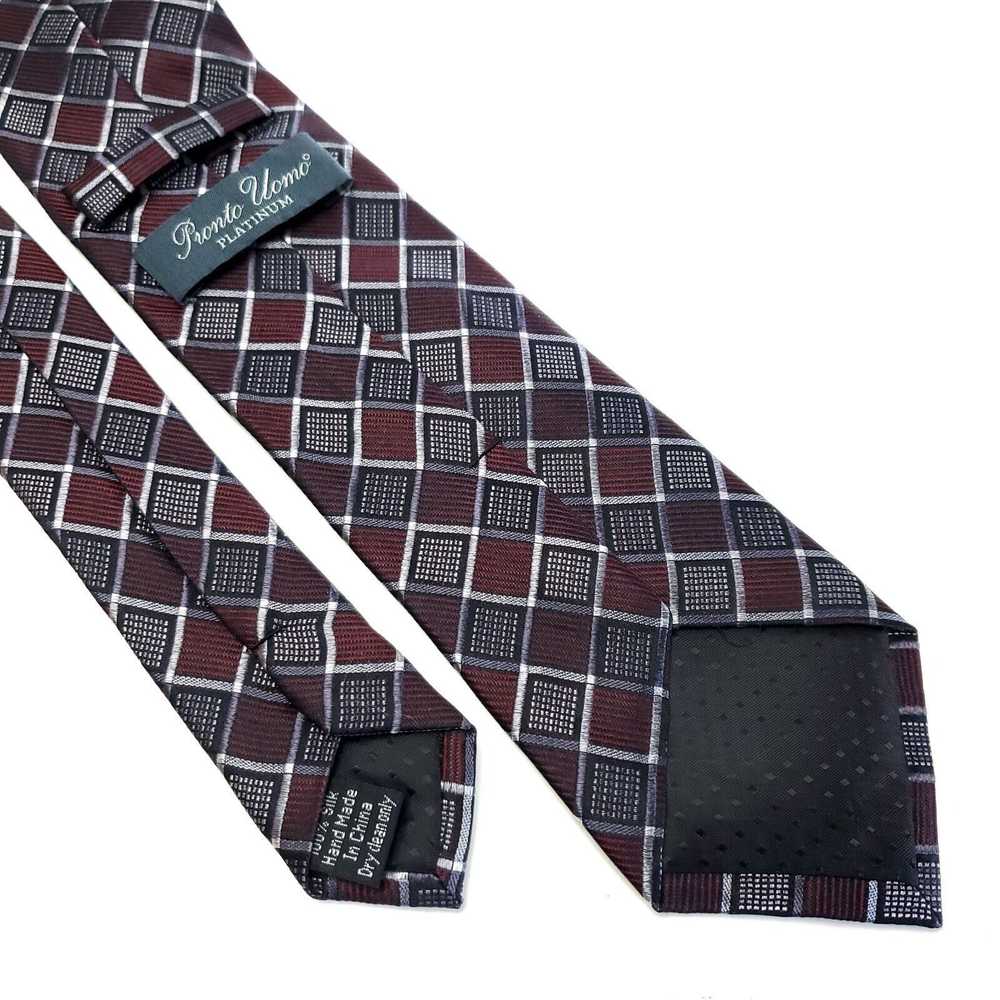 Pronto Uomo Pronto Uomo Platinum Red Gray Plaid L… - image 5