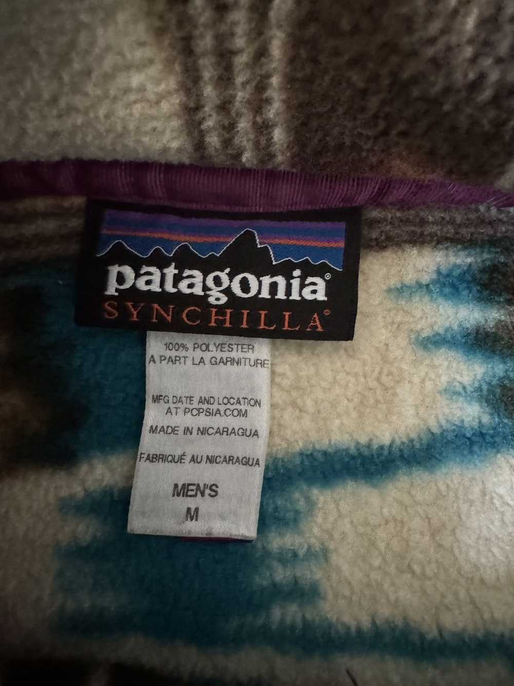 Patagonia Vtg Patagonia Synchilla Brown Teal Trib… - image 3