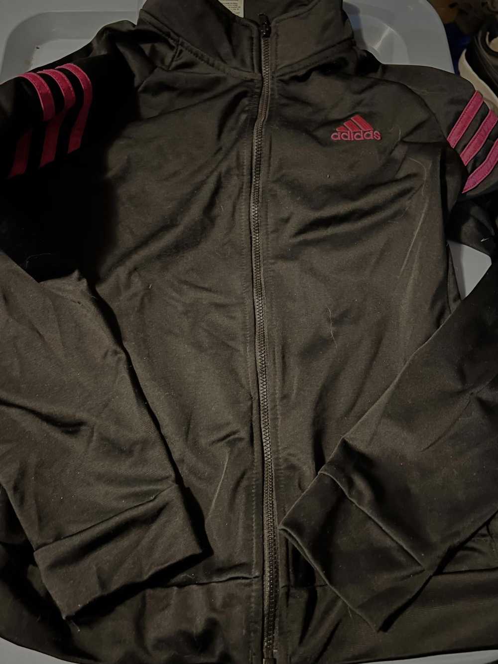 Adidas Adidas jacket zip up girls sz 16 - image 1