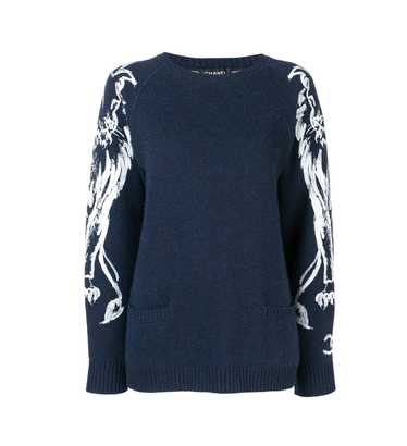 Product Details Navy Cashmere Lion Print Jumper - image 1