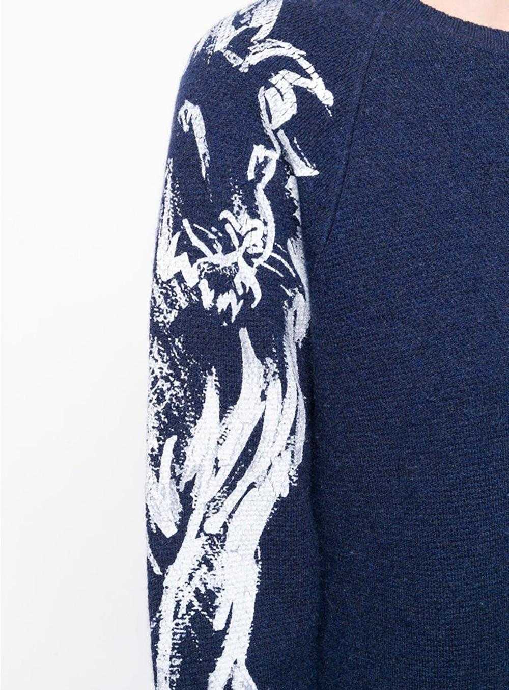 Product Details Navy Cashmere Lion Print Jumper - image 3