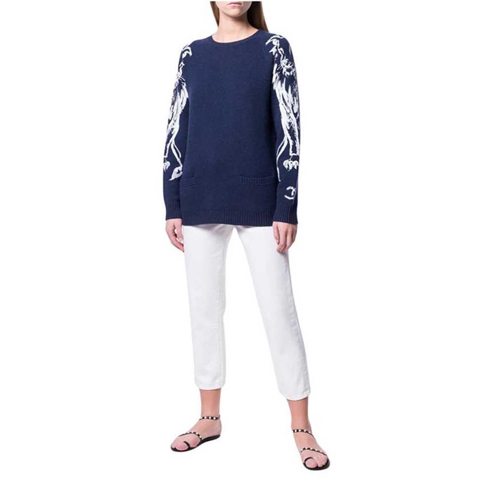 Product Details Navy Cashmere Lion Print Jumper - image 4