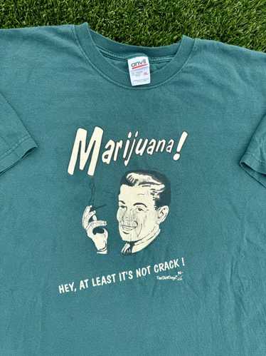 Humor × Rap Tees × Vintage Vintage Marijuana Weed 