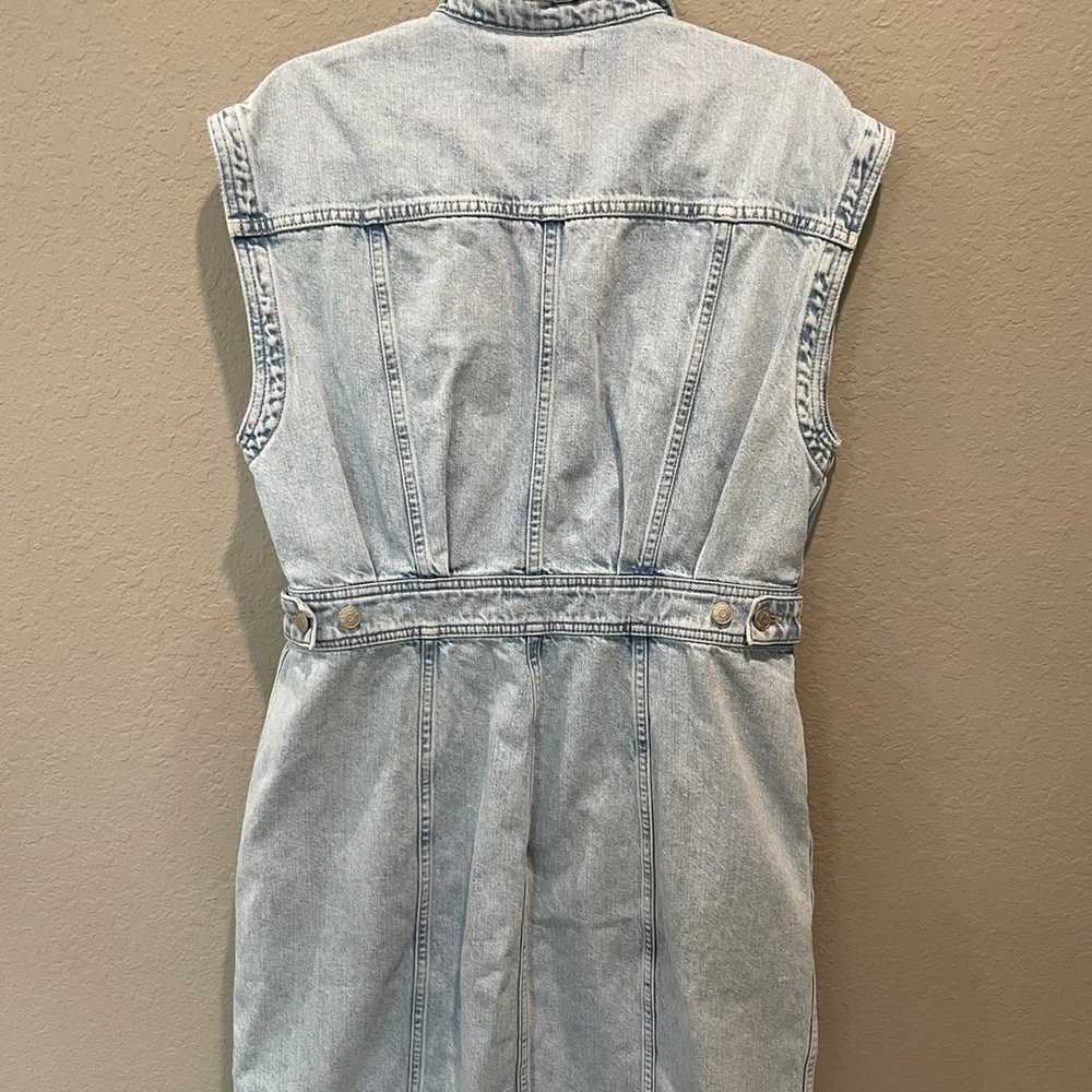 Madewell Denim Button Down Shirt Dress In Aquino … - image 8