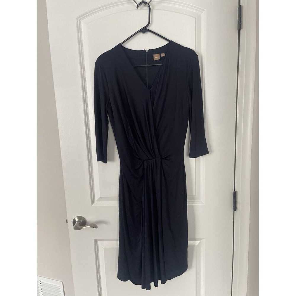 Hugo Boss Exandria Black Front Wrap Dress Size M - image 3