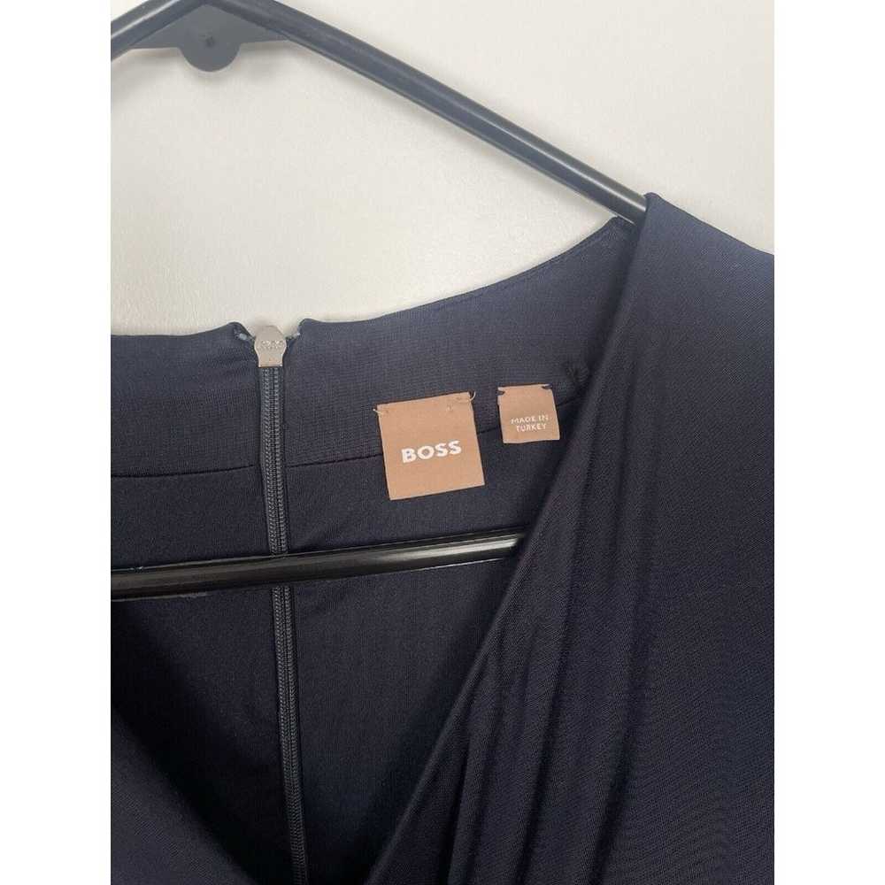 Hugo Boss Exandria Black Front Wrap Dress Size M - image 4