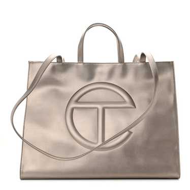 TELFAR Metallic Vegan Leather Large Shopping Bag … - image 1