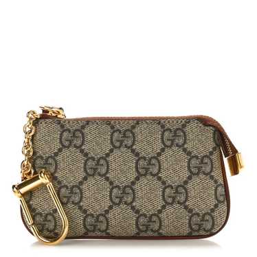 GUCCI GG Supreme Monogram Key Case Brown