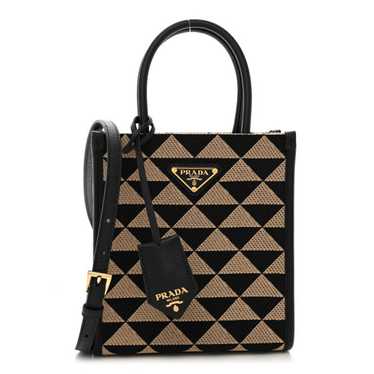 PRADA Jacquard Saffiano Triangolo Symbole Embroid… - image 1