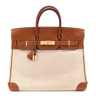 HERMES Toile Barenia Birkin 30 Fauve