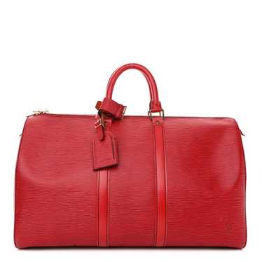 LOUIS VUITTON Epi Keepall 45 Castillan Red