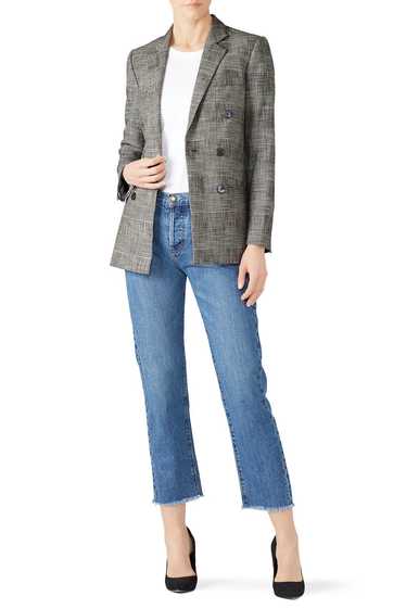 Rebecca Taylor Black Combo Plaid Blazer