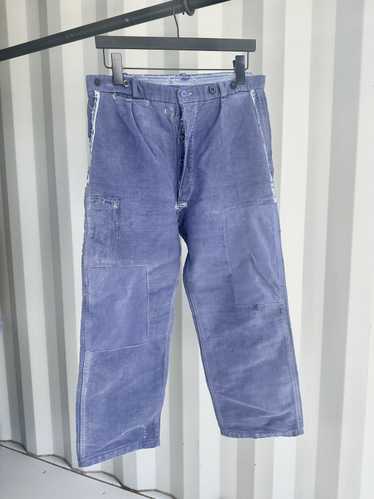 Vintage French Workwear Moleskin Chore Pants