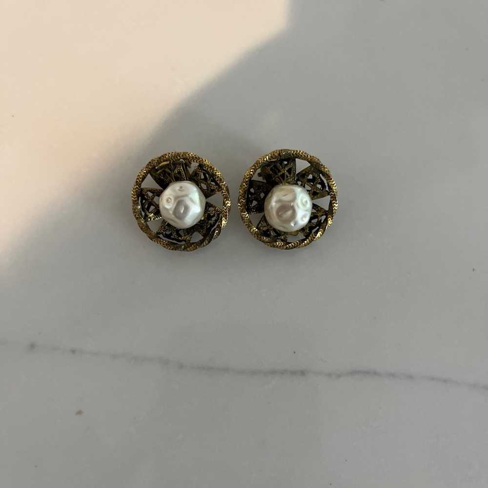 Vintage Earrings clip on Freirich - image 2