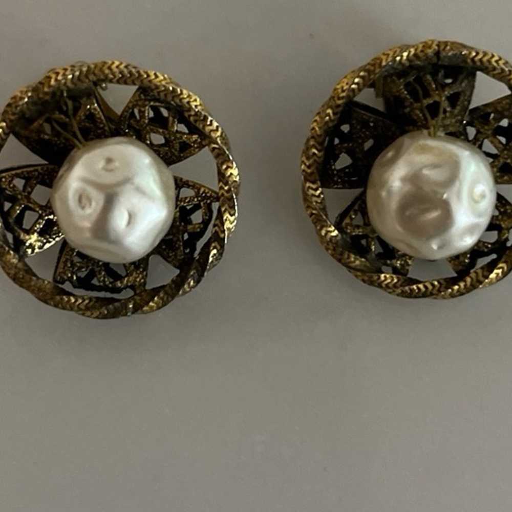 Vintage Earrings clip on Freirich - image 3