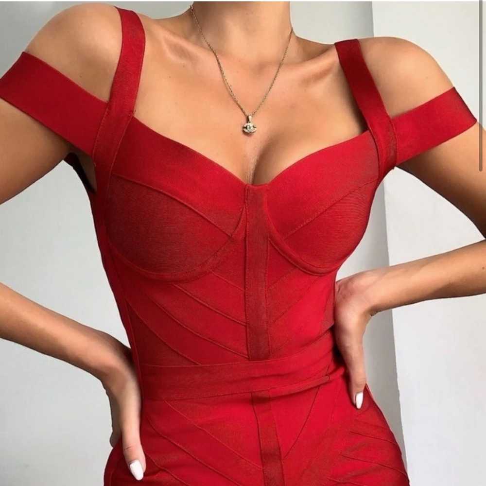 House of CB red bandage dress - image 2