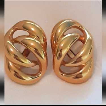 Vintage Napier Goldtone Earrings - image 1