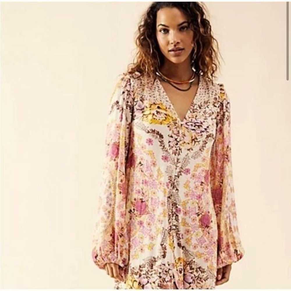 New Free People Maris Printed Midi Dress Size S R… - image 2