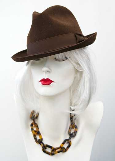 Vintage Dunn & Co Ltd Brown Felt Trilby Hat • 6 5/